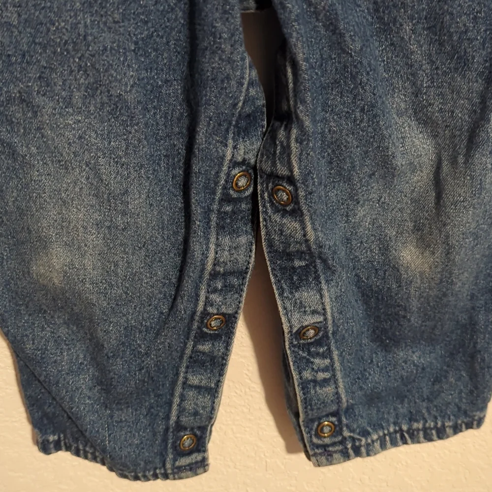 OshKosh B’Gosh Overalls Kids Blue Jean Denim Size 3T Made in USA Vintage